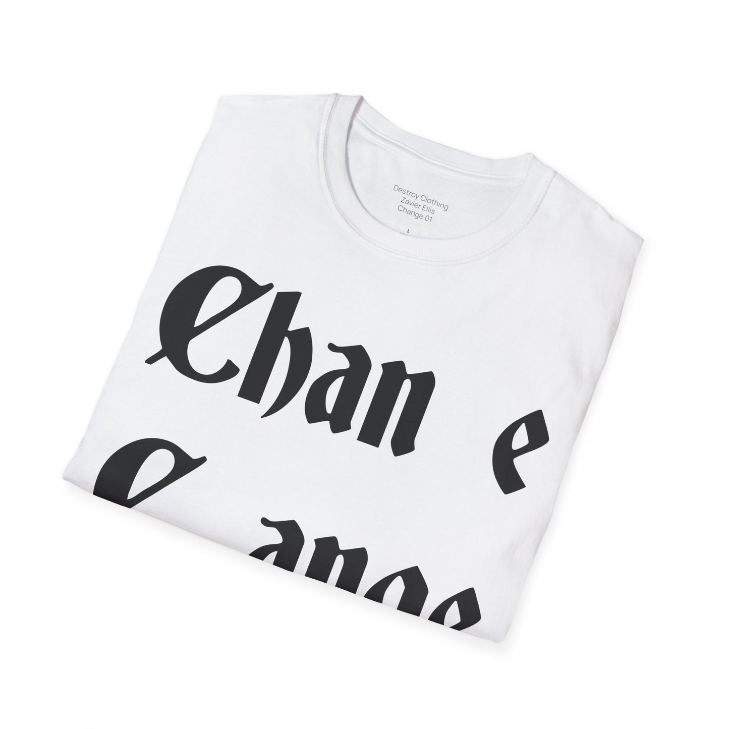 Softstyle T-shirt by Zavier Ellis: 'Change'