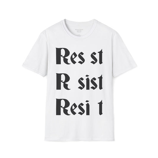 Softstyle T-shirt by Zavier Ellis: 'Resist'