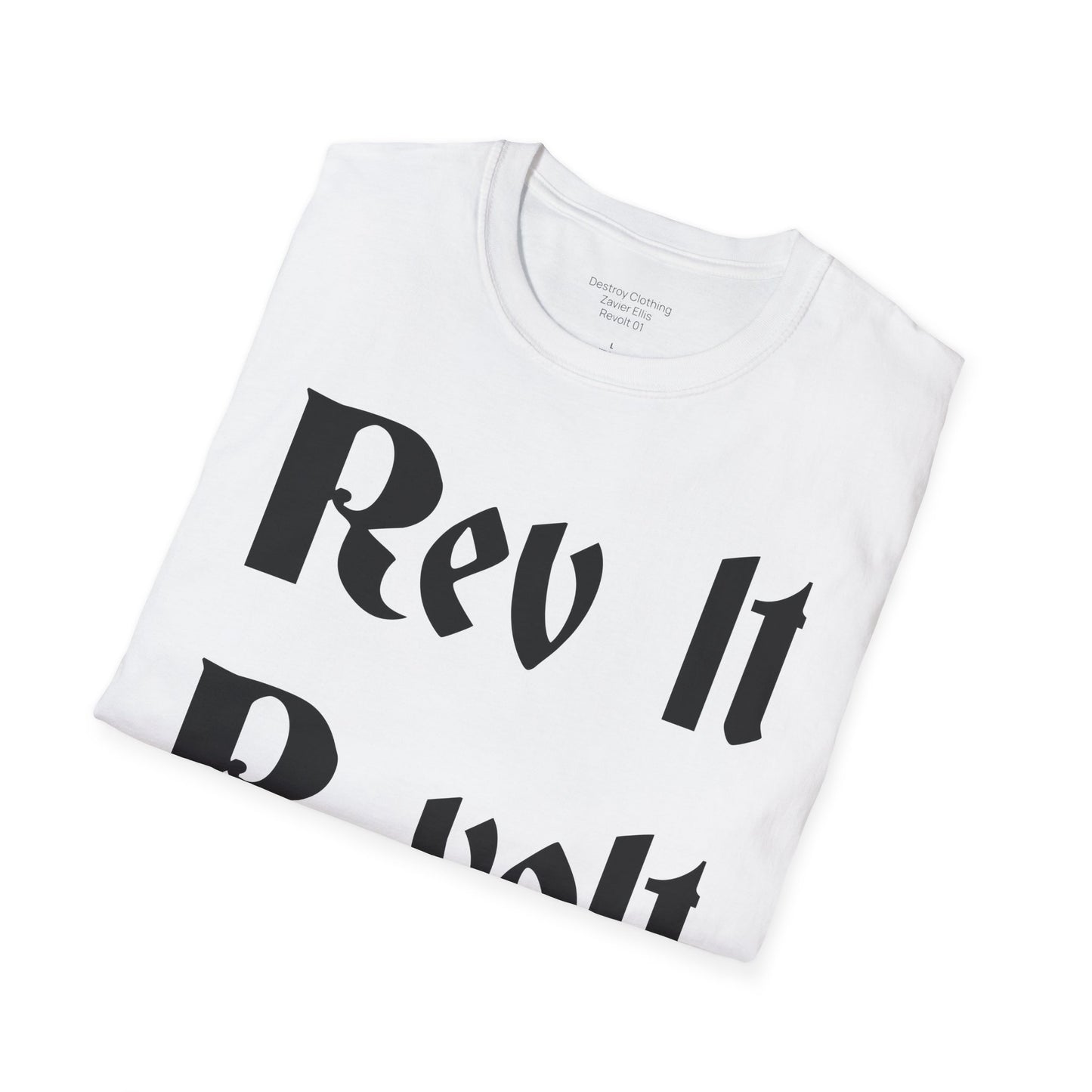 Softstyle T-shirt by Zavier Ellis: 'Revolt'