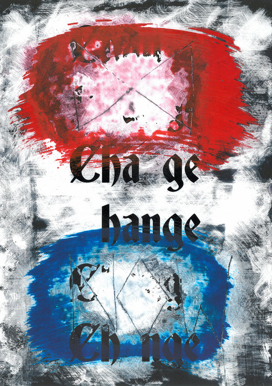 Giclée Print by Zavier Ellis: 'Change (Change Now)', 2024 Giclée Fine Art Print on Hahnemühle Photo Rag 308gsm (edition of 100) 29.6x20.9cm (11.6x8.2 inches)